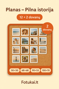 Magnetukai – Planas Pilna istorija: personalizuotas magnetukų koliažas iš Jūsų nuotraukų
